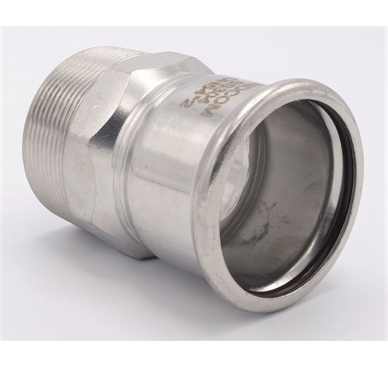 Pressing Reducer Stainless Steel /external thread (threaded adapter) | 54 mm_2"