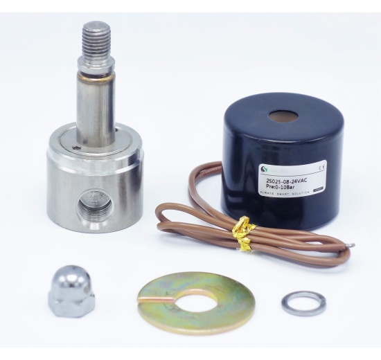 Stainless Steel Solenoid Valve 2/2, G 1/4" AC24V, NC