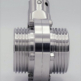 Edelstahl Absperrklappe, type G-G DN40