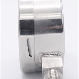 Edelstahl-Manometer - Anschluss unten (radial), Zifferblatt 100 mm 0 - 16 bar (1/2")