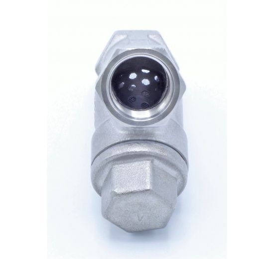 Edelstahl Y-Filter schräg mit Edelstahlsieb, Gewinde
