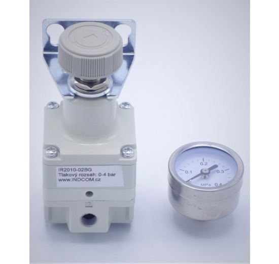 Reducing valve with fine regulation G 1/4", range 0.1-4 bar