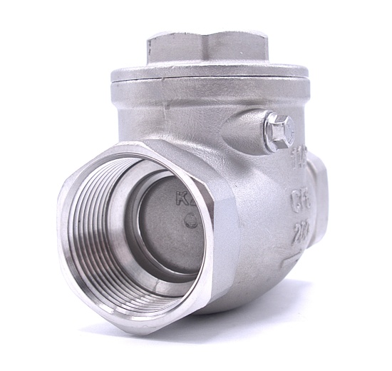 Stainless steel check valve, floating, threaded, 1 1/2"