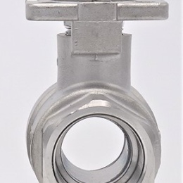 Stainless ball valve, 2- pieced with mounting plate for actuator | 1”