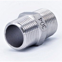 Barrel Nipple (Double Nipple) With Hexagon / DIN / ISO 2999, type 340