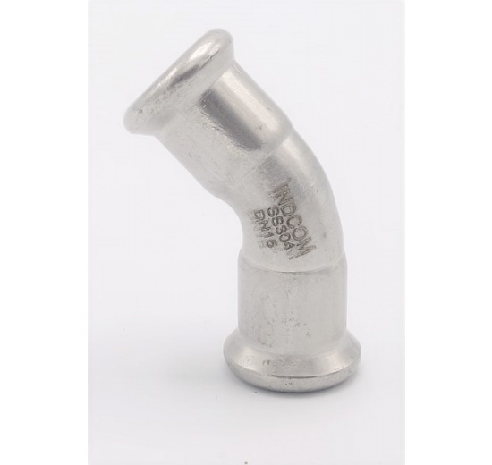 Elbow 45° (arch), Press Fittings, F/F 15 mm