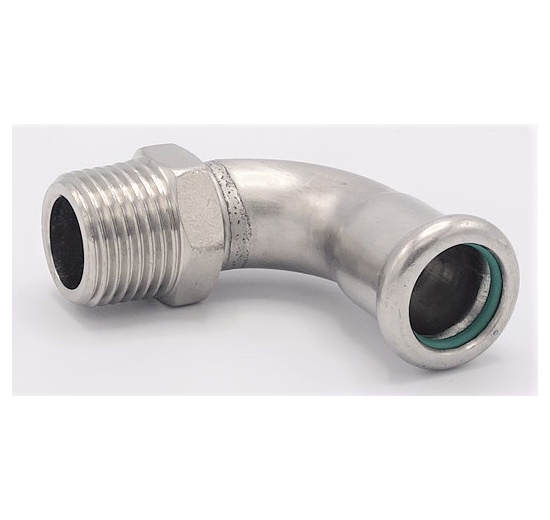 Elbow 90°, Press Fittings, F/external thread 15 mm_1/2"