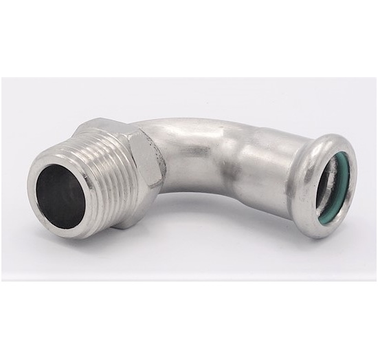 Elbow 90°, Press Fittings, F/external thread 15 mm_1/2"