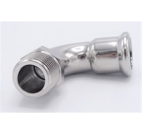 Elbow 90°, Press Fittings, F/external thread 18 mm_1/2"