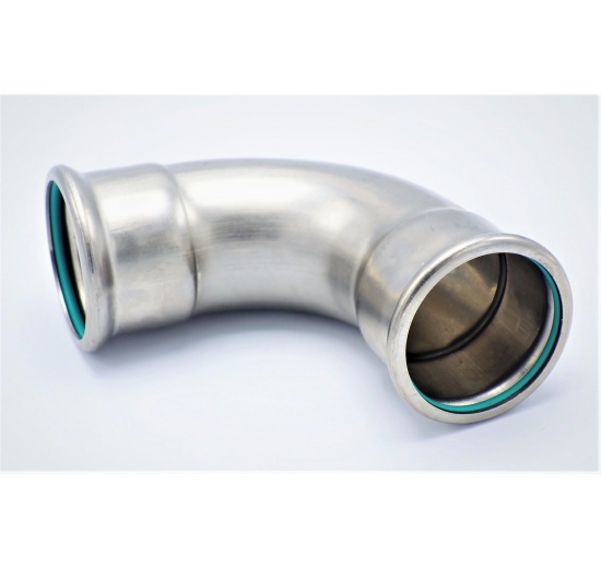 Elbow 90°, Press Fittings, F/F 54 mm, wall thickness of material 1,5 mm