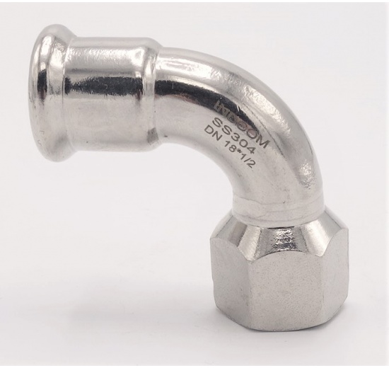 Elbow 90°, Press Fittings F/internal thread 18 mm_1/2"