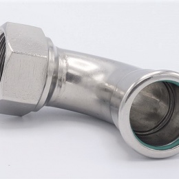 Elbow 90°, Press Fittings, F/internal thread 28 mm_1" stainless steel