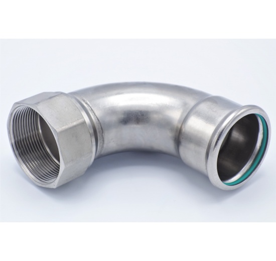 Elbow 90°, Press Fittings, F/internal thread 54 mm_2", stainless steel