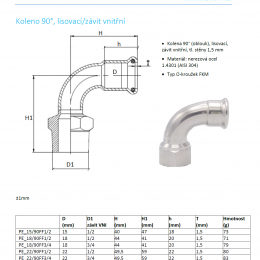 Elbow 90°, Press Fittings / internal thread