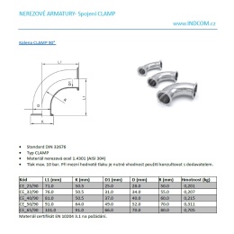 Elbow Clamp 90°| DN25 (28x1,5mm, collar 50,5mm)