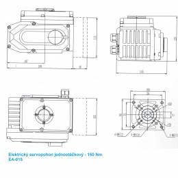 electric servo motor dimensions