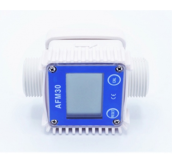 Electronic turbine flow meter with LCD display