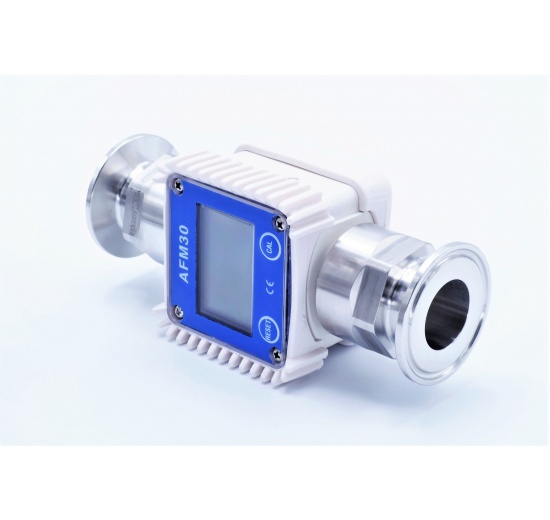 Electronic turbine flow meter with LCD display