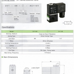Elektromagnetické rozvaděče 3/2 (PILOTNÍ VENTILY) _katalogový list