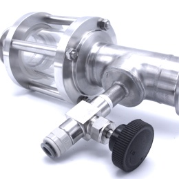 Oxygenation/Aeration Wort saturator to aerate the cooled wort with compressed sterile air before the main fermentation in the tank