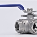Stainless ball valve, three- way, threaded | 3/4”