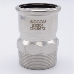 Pressing Reducer Stainless Steel /external thread (threaded adapter) 54 mm_2"