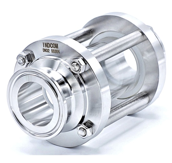 Straight Sight Glass, Clamp C-C DN32 (clamp collar 50.5mm)