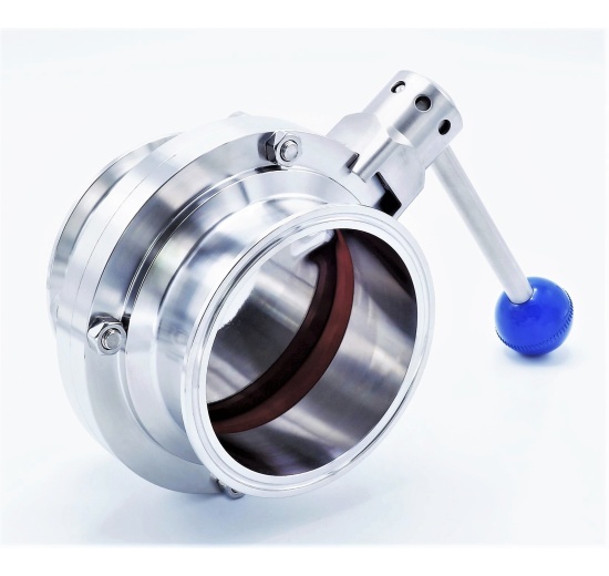 Stainless steel butterfly valves, clamped type C-C DN100 (collar 119mm)