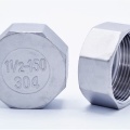 Stainless steel threaded end cap with hexagon 6/4"