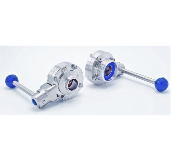 nerezové klapky přímé, typ G-S (závitové-navařovací), DN25