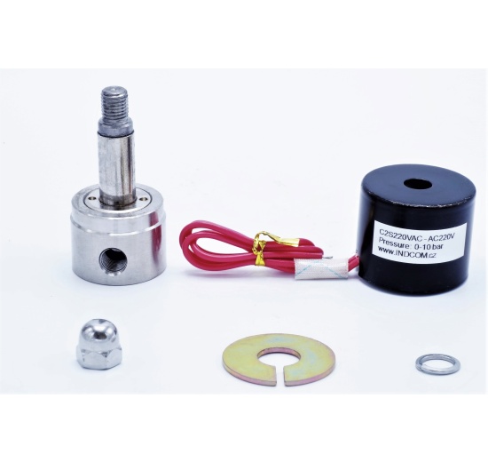 Stainless steel solenoid valve 2/2, G 1/8" AC220V, NC