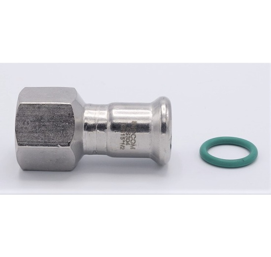 Pressing Reducer Stainless Steel / internal thread (threaded adapter) |15 mm_1/2"