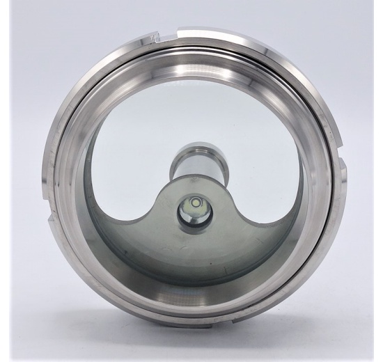 Union sight glass with lighting | LED, welded, DN100