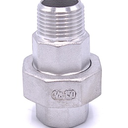 Stainless Steel Union Thread, / flat seal / type 316 3/8"