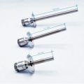 Stainless steel thermometer well | 100 mm (1/2") CLAMP collar 50,5 mm