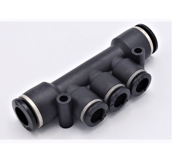 Triple Branch Union - Reduced DN 8mm - 6mm