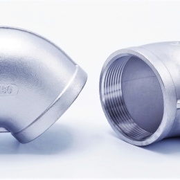 Elbow threaded / type 301_ 90°  2", stainless steel