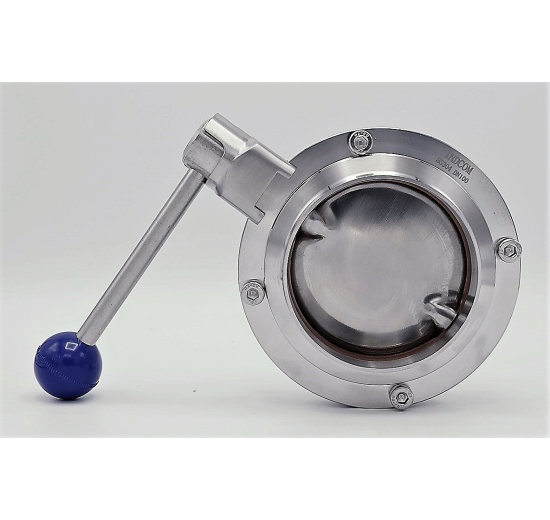 DN100 Stainless Steel Butterfly Valve, Welded, type S-S