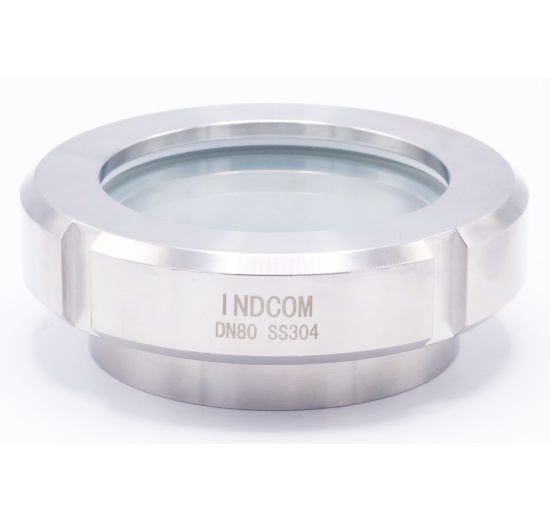 Union sight glass, welded S-S  DN80 Indcom Humpolec