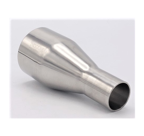 Concentric reduction, welded, long DN 50/25, stainless steel