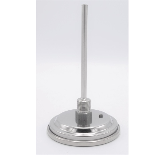 All-stainless steel bimetal thermometer with immersion shaft, threaded | 0-150℃ (1/2”) 150 mm