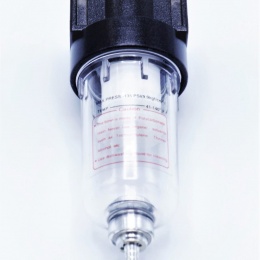 Filter for compressed air distribution, connection G 1/4 ", max. 10 bar.