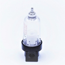 Filter for compressed air distribution, connection G 1/4 ", max. 10 bar.