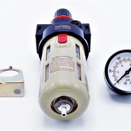 Filter with pressure reducing valve and a protective basket, G 1/2", up to 10 bar