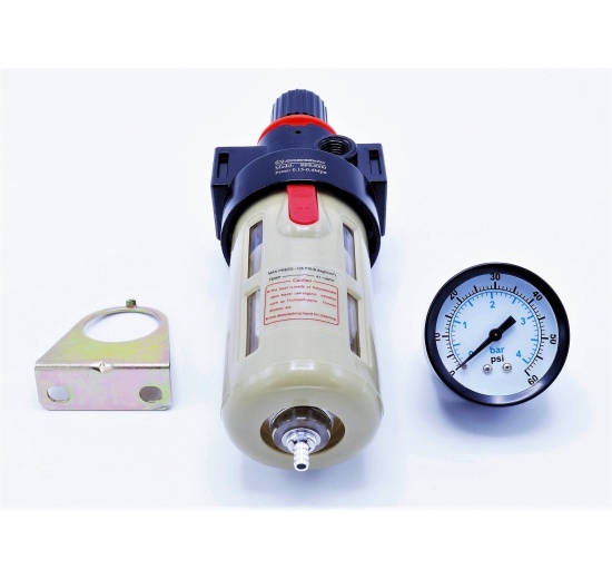 Filter with pressure reducing valve and a protective basket, G 1/2", up to 4 bar