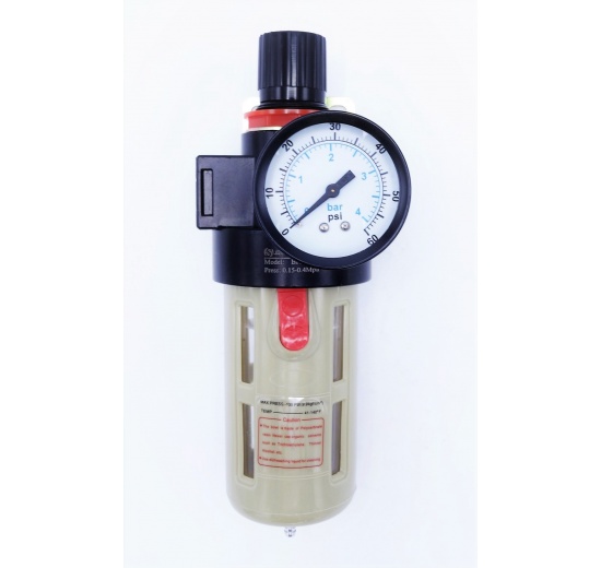 Filter with pressure reducing valve and a protective basket, G 1/2", up to 4 bar