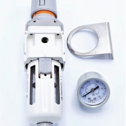 Filter with pressure reducing valve and a protective basket G 1/4"