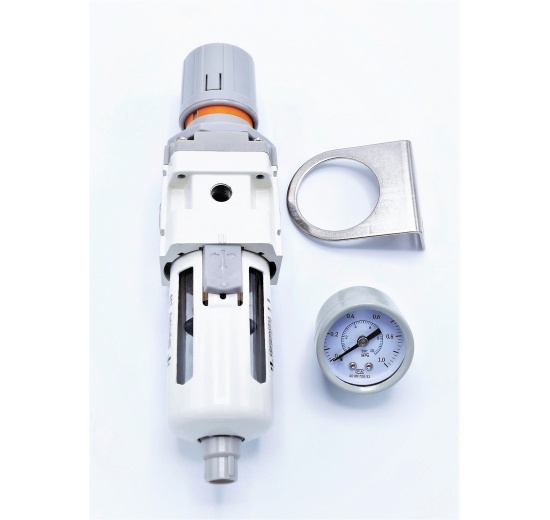 Filter with pressure reducing valve and a protective basket G 1/4"