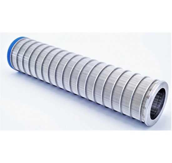 Filtration slotted sieve 0,1 mm for tubular filter DN65, stainless steel