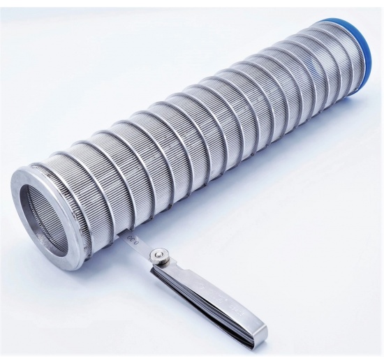 Filtration slotted sieve 0,3 mm for tubular filter DN65